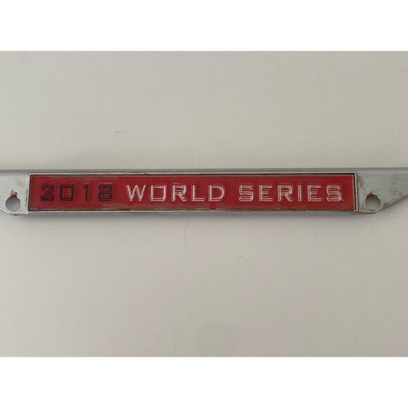 Boston Red Sox 2018 World Series Bold Logo Design Laser license plate Chrome - Picture 3 of 9